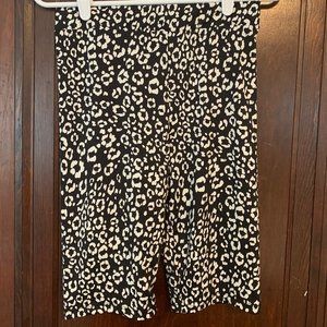 High Waist Leopard Biker Shorts